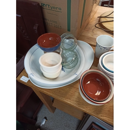 281 - **Royal British Legion Lot** Glory Box of Kitchenalia including Plates, Mugs, Casserole Pots, Stonew... 