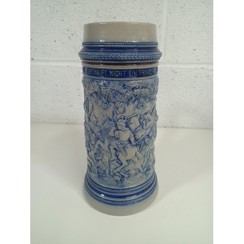 593 - A German Saltglaze Stein Depicting The Victory Of Araminius Over the Roman Legions in Teutoburg Fore... 