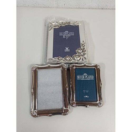 643 - 3 x Silver Plated Picture Frames