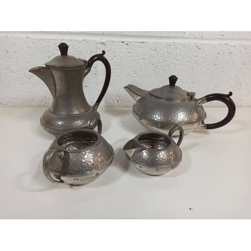 645 - Pewter Coffee Pot, Teapot , Sugar Bowls and Milk Jug