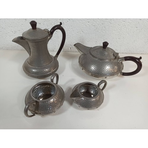 645 - Pewter Coffee Pot, Teapot , Sugar Bowls and Milk Jug