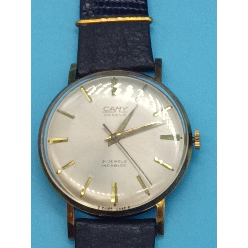 494 - A Vintage Camy Deluxe 21 Jewel Incabloc Automatic Watch