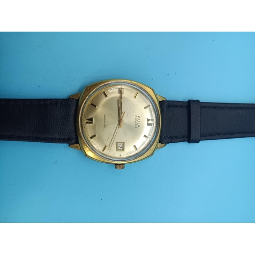 496 - A Vintage Avia 17 Jewel Automatic Incablock Watch with Date