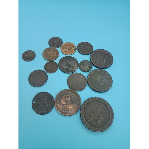 553 - qty of Mainly 18th Century Coinage including, 1797 Cartwheel Two Pence Piece,  1771,1773,1756 Half P... 