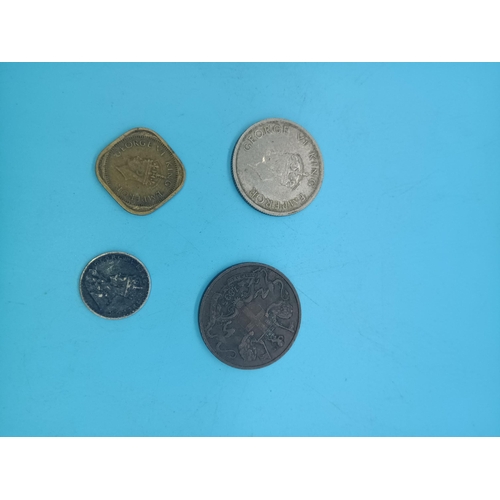 558 - An 1835 East India Company One Quarter Anna, 1917 Two Annas, 1944 Half Anna and 1947 Half Rupee