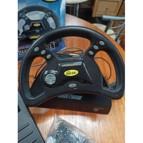 1028 - Duel Force Racing Wheel with Pedals