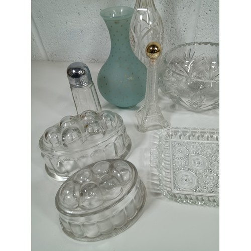 693 - A Lead Crystal Bowl , Decanters and Other Glassware