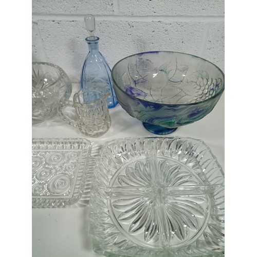 693 - A Lead Crystal Bowl , Decanters and Other Glassware