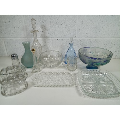 693 - A Lead Crystal Bowl , Decanters and Other Glassware