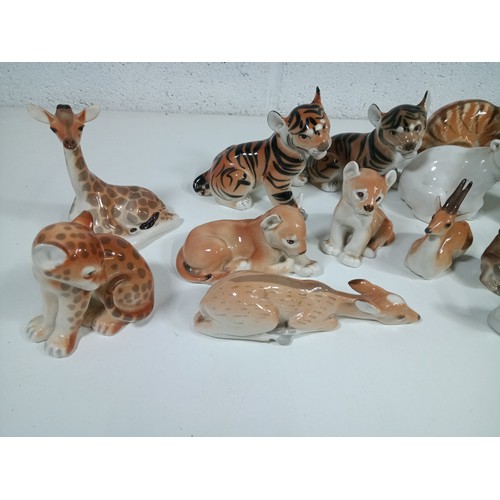 398 - A Collection of Vintage LOMONOSOV USSR Russian Porcelain Animals - No Visible Chips or Cracks