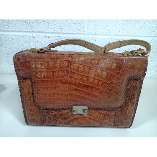 828 - A Crocodile and Other Vintage Purses and Handbags