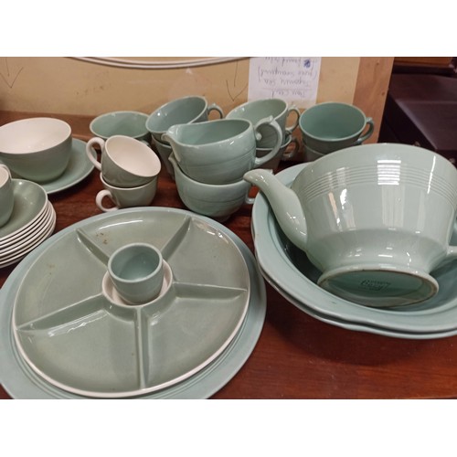 853 - A Quantity of  Green Poole and Woods Pottery