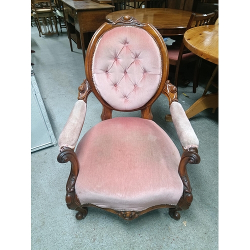 746 - A Victorian Rococo Revival Chair