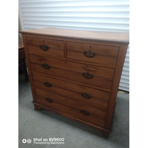 978 - 5 Drawer Chest, Antique, With Brass Handles