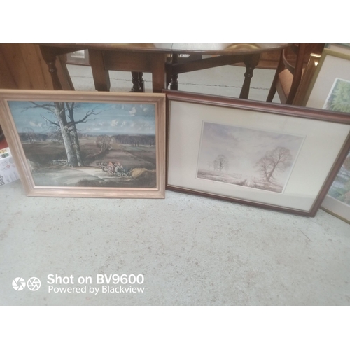 986 - A Pair of Framed Countryside Scenes - Morning Sunshine by Rowland Hilder  75cm x 57cm & Another by S... 