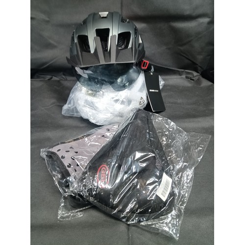 157 - A Sunri Moon Bicycle Helmet with Rear Light, Air Bull Bicycle Helmet , Gel Seat Cover and Accessorie... 