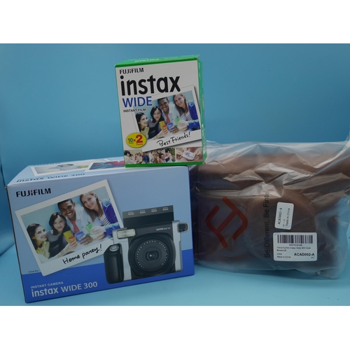 707 - An Instax Wide 300 Fuji Film Instant Camera With Case & Films. Boxed & Unopened.