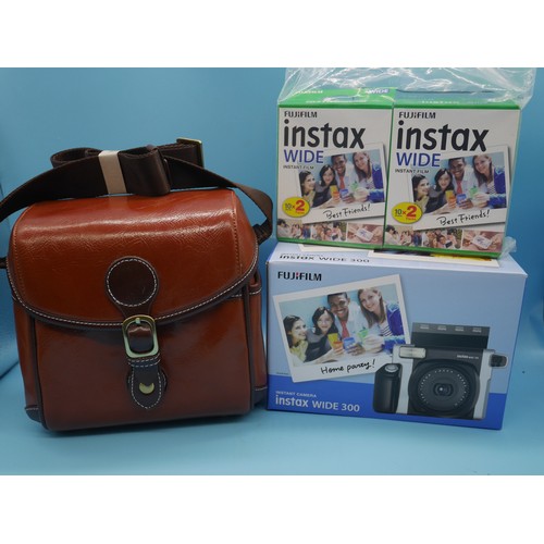 708 - An Instax Wide 300 Fuji Film Instant Camera With Case & Films. Boxed & Unopened.