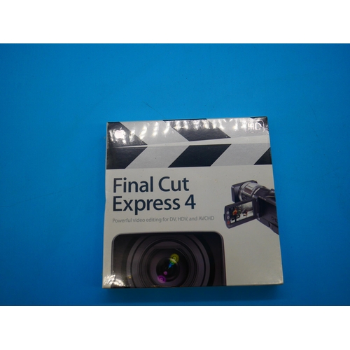 717 - A Sealed & Unused Final Cut Express 4 Video Editing Software For Apple Computers.