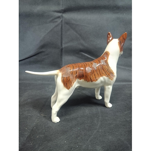 864 - A Beswick Brindle Staffordshire Bull Terrier Porcelain Ornament - Rosemary Rhinestone 20cm x 14cm