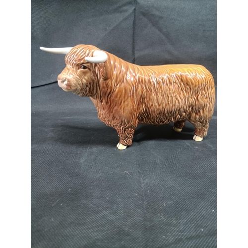 876 - A Beswick Highland Cattle Ornament (repair to Horn)