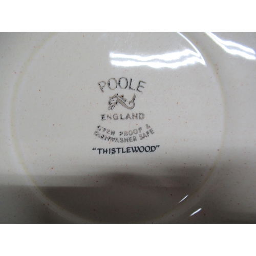 1006 - Mixed Poole Pottery Including Thistlewood & Broadstone Design. 11 x Soup Bowls, 9 x Large Side Plate... 