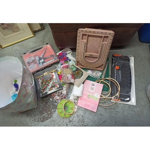 316 - Crafting Items Including Jewellery Making, Feathers Card Sticker, Paper Cutter, Staple Gun and More