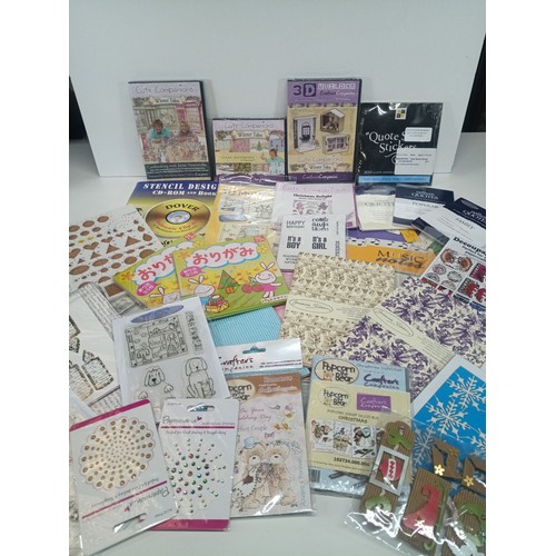 346 - Assorted Cardmaking / Decoupage Accessories inc. Cute Companions CD Templates, Vellum  Quotes, Popco... 