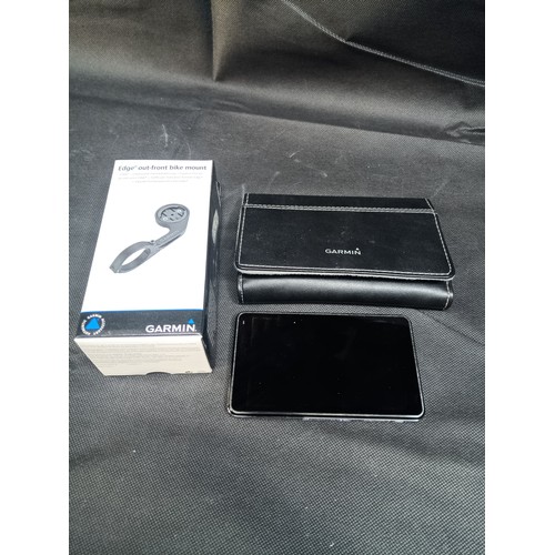 301 - A Garmin Nuvi 3790 with Leather Case and Edge out Front Bike Mount ( requires micro USB cable to cha... 