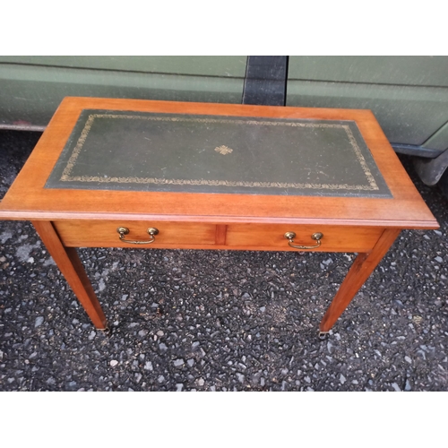 802 - Leather Topped Writing Desk with 2 x Drawers