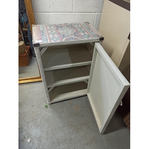 1102 - A Lloyd Loom ( believed to be)  White Cabinet