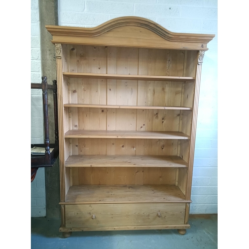 1108 - An Antique Pine Shelf Unit 195cm H x 122cm W x 34cm D