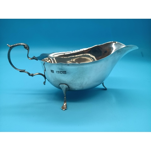 518 - A Hallmarked Silver Sauce Boat