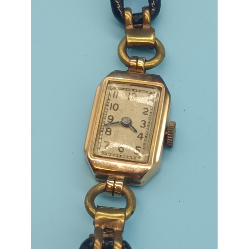 483 - An Art Deco Ladies 9ct Gold Cocktail Watch