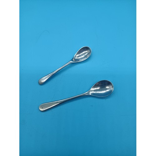 536 - 2 x Silver Salt Spoons