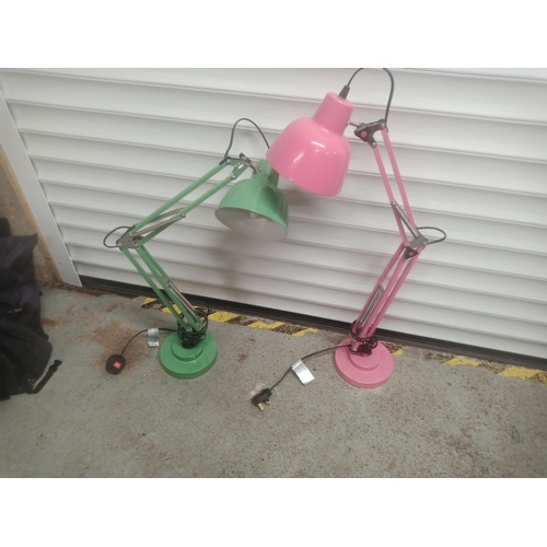 892 - Pair Of Angle Poise Lamps, Both Requiring Weight In Base.