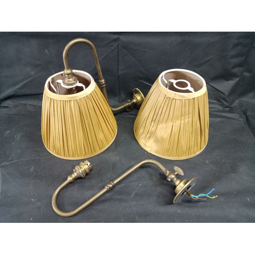 898 - A Pair of Brass Wall Lights