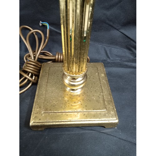 899 - A Pair of Brass Column Table Lamp Bases 45cm