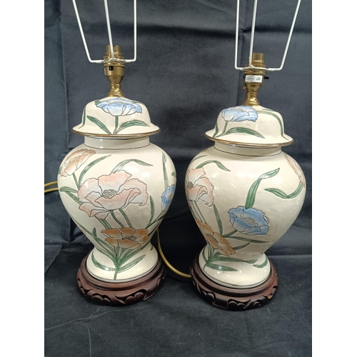 901 - A Pair of Table Lamps 62cm H inc Shade