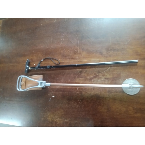 1056 - A Gamebird Shooting Stick and and Adjustable Walking Stick