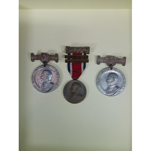 384 - 2 x 1911 George V Kings Medal awarded to H&R Woolcott London Count Council and a 1914-1915 King Meda... 