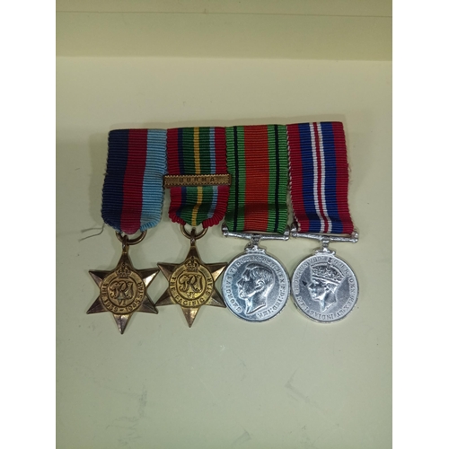 382 - A WWII Miniature Medal Group - War/ Defence Medals - Burma/ Europe Star