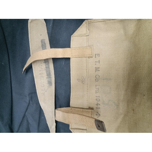 387 - 2 x World War II British Army Canvas Satchels with Ordance Marks