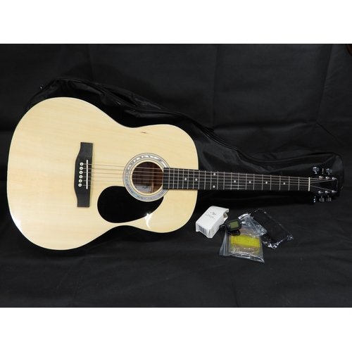 379 - A Martin Smith Guitar, Tuner, Case and Accessories