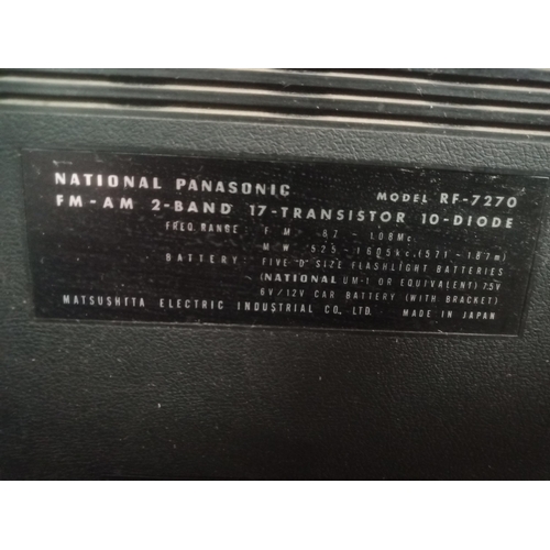 254 - National Panasonic Radio/Recorder Model RF 7270 & Microphone