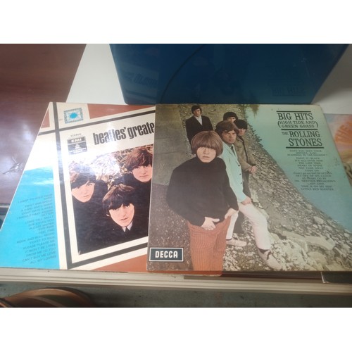 247 - Mixed Gramophone LP's and Singles Including Beatles, Rolling Stones, Moody Blues, Cream, Simon & Gar... 