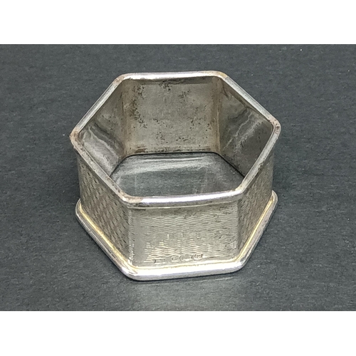 530 - A Hallmarked Silver Napkin Ring 29grams