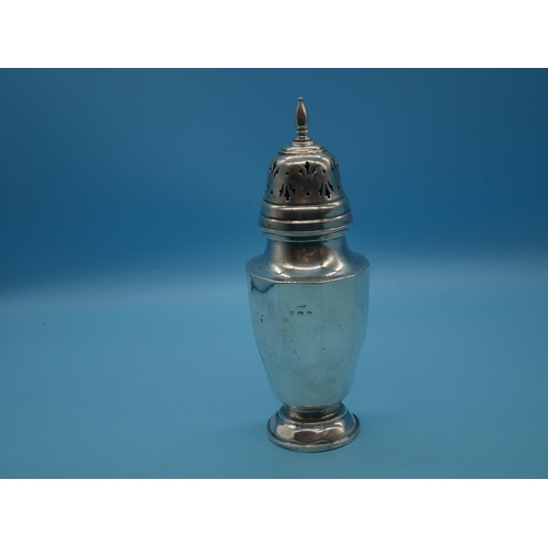 505 - An 1914 Hallmarked Silver Sugar Caster 174 gms