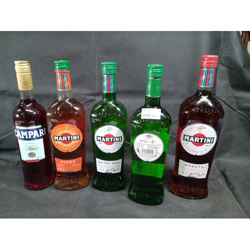 364 - 2 x Bottle of Martini Extra Dry 75cl, Martini Fiero 75cl, Martini Rosato 1 Ltr and Campari 70cl