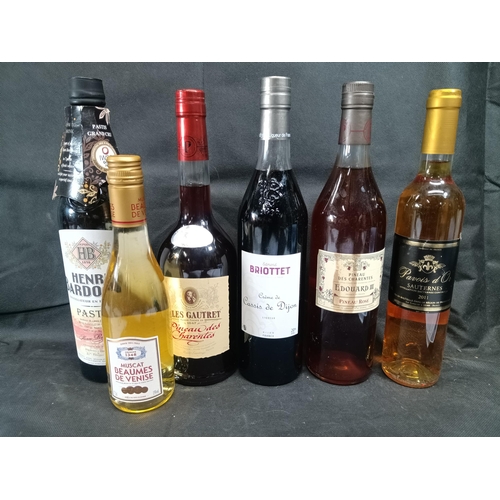 369 - A Bottle of Henri Bardouin Pastis 70cl, Pavois d'or Sauternes 50cl, Jules Gautret , Pineau des Charo... 